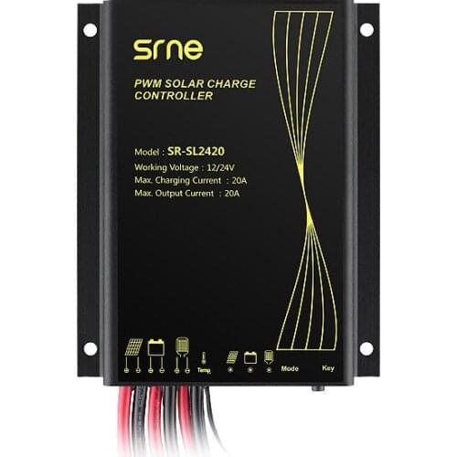 IP68 20A PWM Solar Charger Controller 12V/24V Use For Monitoring System SL2420 With Charge 4 Types Battery