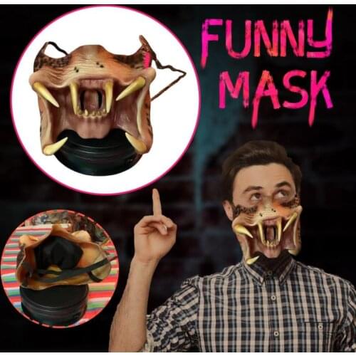 Halloween Mask Festival Movie Horror Costume Latex Mask Windproof Anti Dust Reusable Mouth Party Funny Cosplay Party Face Mask