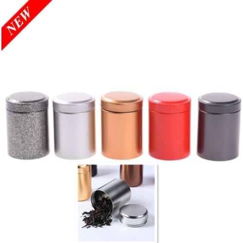 New Mini Tin Storage Box Round Shaped Sealed Jar Cans Coffee Tea Caddy Tea Iron Box Tinplate Container for Gift Home Decor