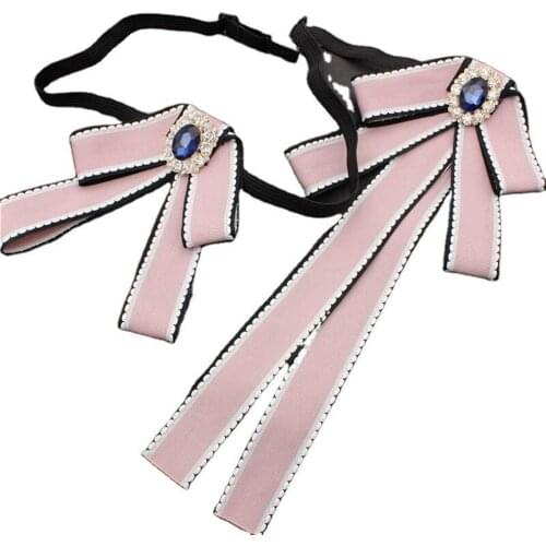 New Women‘s Shirts Bowtie Ladies Girl School Wedding Party Bowknot Pink Bule Gray Classic Butterfly Knot Suits Accessories