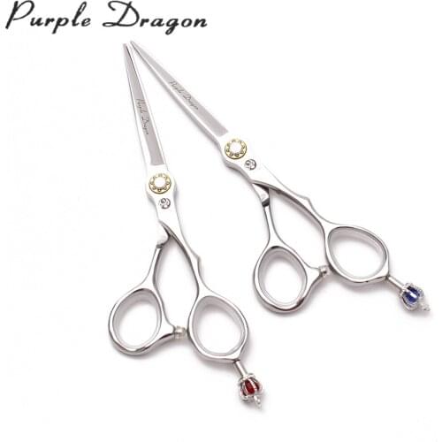 6" Salon Hairdressing Scissors Z9020 Purple Dragon 440C Barber Makas Cutting Scissors Thinning Shears Professional Hair Scissors