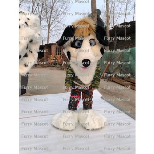 Original Photo MILK SPOT FURSUIT HUSKY DOG Hot Sale New Custom Made mascot costume Mascot Costume For Adult