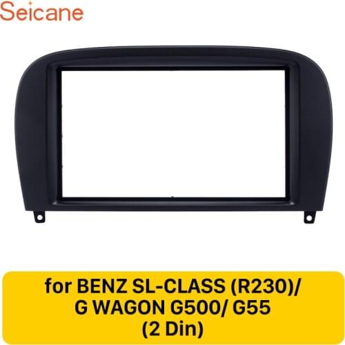 Seicane Delicate Double Din Fitting Adaptor Stereo Dash Car Radio Frame Panel Fascia for BENZ SL-CLASS (R230) G WAGON G500 G55