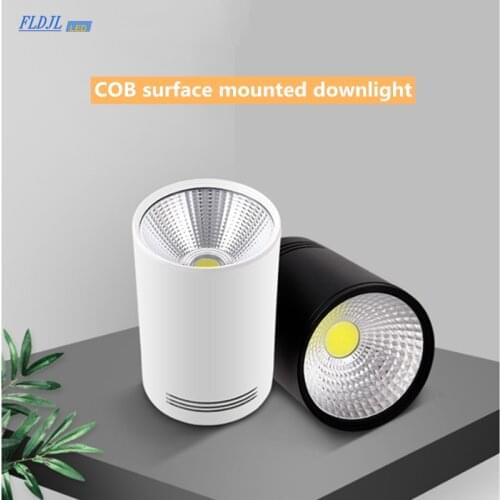 Dimmable LED COB Spotlight Ceiling lamp AC85-265V 7W 9W 12W 15W 18W 20W30W Aluminum Surface Mounted downlights Indoor Lighting