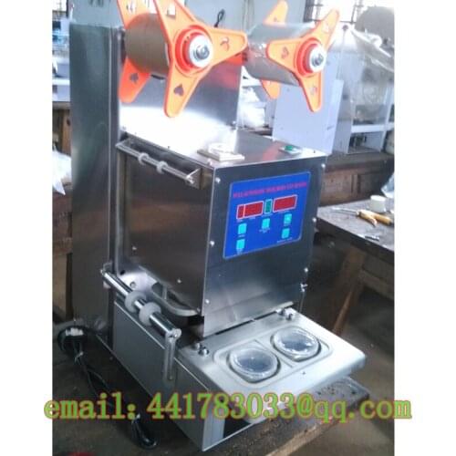 QDF95-2 95mm cup sealing machine two cup sealing automatic cup sealer machine Stainless steel automatic sealer trays