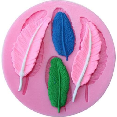 1PC Feather Sugar Buttons Silicone Mold Fondant Mold Cake Decorating Tools Chocolate Gumpaste Mold Lace Border Moulds