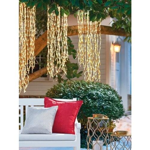 Led solar garden lights outdoor waterproof string lights garden villa decorative lights home outdoor yard landscape lights