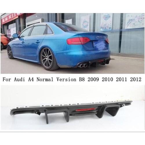 For Audi A4 Regular Version B8 2009 2010 2011 2012 Carbon Fiber Rear Lip Spoiler Bumper Diffuser Car Accessories