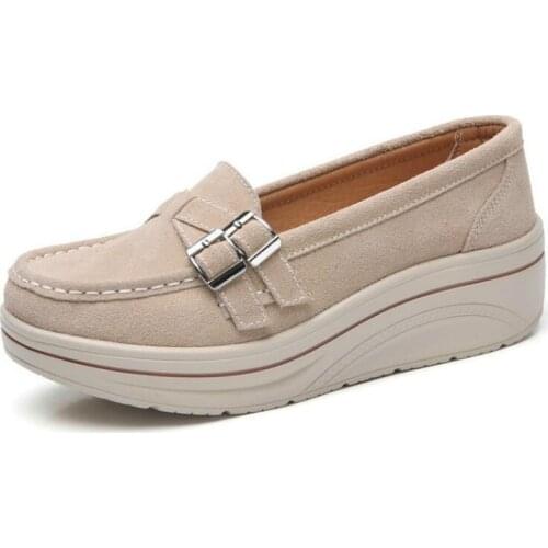 Zapatos De Mujer Womens Shoes High-grade Cow Suede Womens Flat Shoes 2019 New Thick-soled Fashion Suitable for Women Sneakers