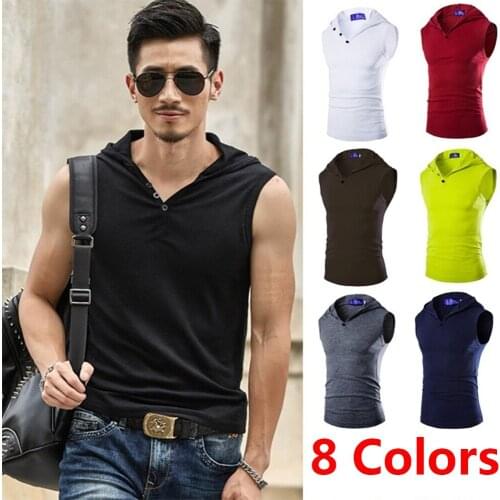 New Mens Fitness Vest Cotton Undershirt T-shirt Vest Fashion Summer Mens Muscle Vest Gym Exercise Vest Slim Undershirt