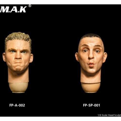 1/6 Male Solider Head Sculpt Carving With Smile/Surprised/Angry Expression Model Fit 12'' Action Figure Body