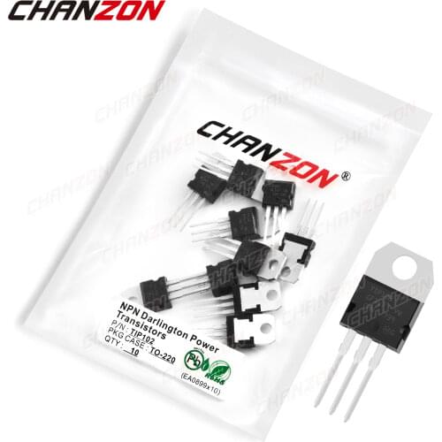 10pcs TIP102 TO-220 NPN Power Transistor Bipolar Junction BJT Powerful Triode Tube Fets Tip 8A 100V DIY DIP Integrated Circuits