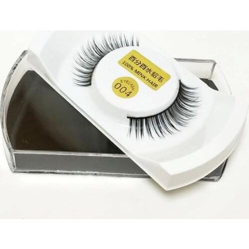 100% Real Mink Hair Black Natural Thick False Fake Eyelashes Women Lady Eye Lashes Makeup Extension Tools 004