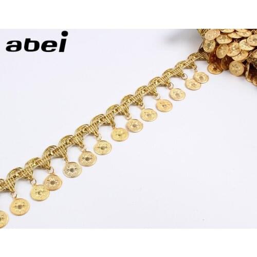 40mm 1yard Fringe Round Flower Tassel Ribbon Braided Gold Lace Wedding Party Apparel Accessories DIY Sewing Dance Dress Fabric