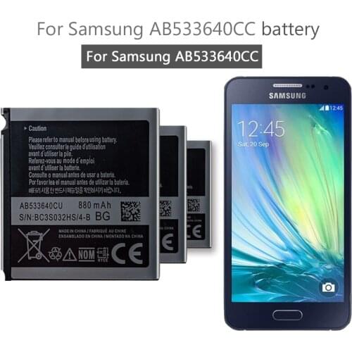 For SAMSUNG Battery AB533640CC AB533640CU CK CE For Samsung S6888 S3710 S3600 GT-S3600i S3930C S3601 S5520 S569 F338 880mAh