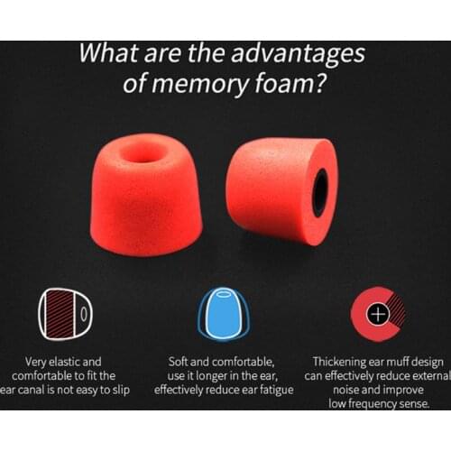 KZ Memory Foam Ear Tips 3 Pair Noise Isolating Comfortable Ear Pads for Headphone 634A