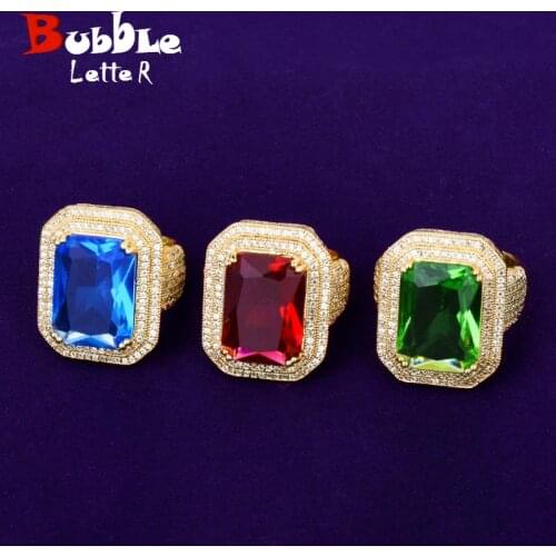 Bubble letter Rings With Cubic Zirkonia For Women