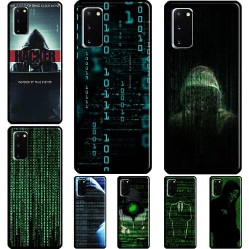 Matrix Hacker Coque For Samsung Galaxy S20 fe S21 ultra S10 plus S9 S8 plus Note 20 silicone soft Case