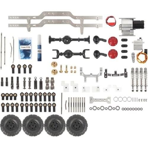 For WPL D12 Metal 4X4 Off-Road RC Body Chassis Frame Kit 1/10 RC Car Upgrade Parts DIY Accessories