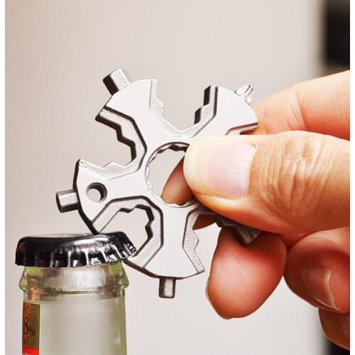 Snowflake Tools Snow Wrench Tool Spanner Hex Wrench Camping Outdoor Survive Tools Bottle Opener Screwdriver