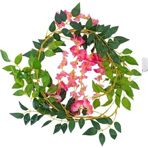 Artificial Leaf Garland Plants Vine Fake Foliage Handmade for Home Decor Wedding Decoration DIY Wreath Silk Flowe