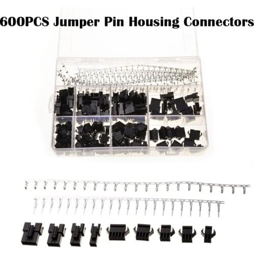 Wire Cable Male & Female 600PCS Butt Electrical Jumper With Pin Header Connectors Set Crimp Pins Housing Sockets Kit