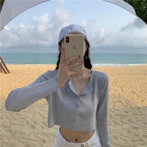 Cardigan Sweater Women Brandy Aesthetic Melville Kendall Jenner Clothes Casual Sweat Tops Spring Summer Female Costume 2021 Hot