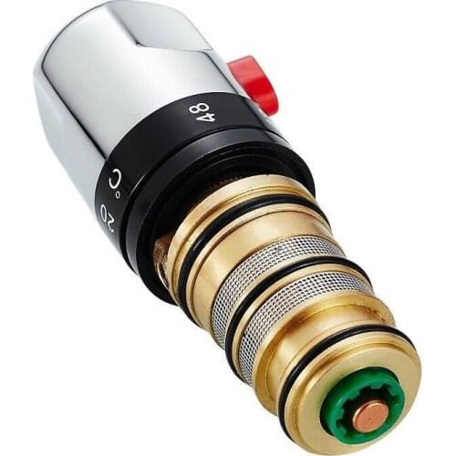 Brass Thermostatic Mixing Valve Temperature Control Ceramic Valve for Solar Water Heater Valve Parts Ceramic Cartridge WF107