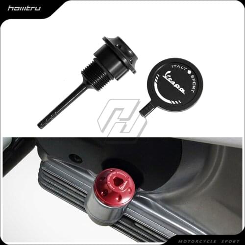 Motorcycle Dipstick Oil Screw Drain Plug Cap Case for Vespa GTS200 GTS250 GTS300 2013-2017