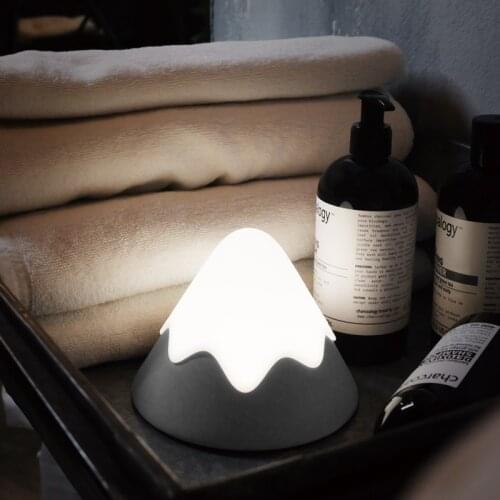 New Exotic Snow Mountain Voice Control Sensor USB Charging LED Night Light Christmas Decoration Children Bedroom Gift Night Lamp