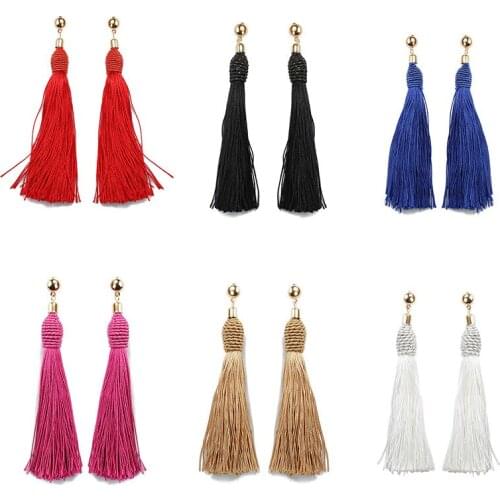 New bohemia Korean fashion trendy bohe tassel dangle earrings for women jewelry accessories gifts fj169