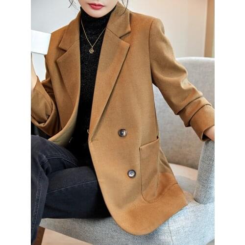 Trade Small Suit Jacket Green Fall Winter Fashion Temperament Foreign Trade Korean Wholesale Formal Suit Work Clothes Business