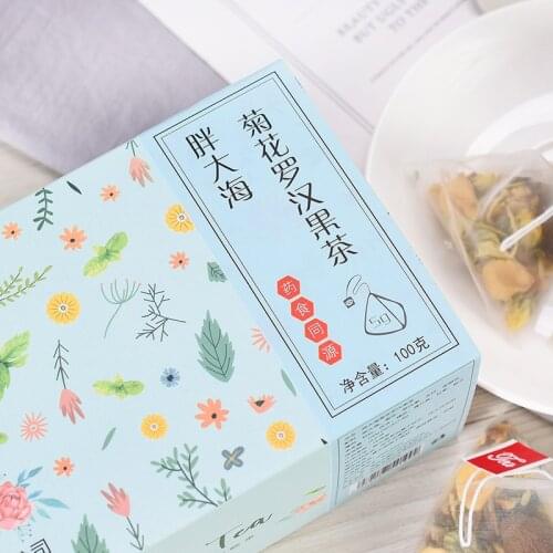 Autumn and winter tea pandahai chrysanthemum Luohan fruit tea tea triangle bag 100g qingfeiyan tea
