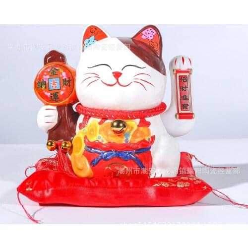Handicraft opening decoration 8 inch beckoning fortune lucky cat insurance bank opening gift