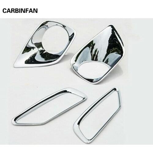 ABS Chrome Front And Rear Fog Light lamp cover Trim 4pcs/set For Toyota RAV4 RAV 4 2013 2014