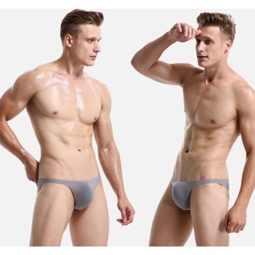 Sexy Mens Underwear Thong Mini Smooth Soft Men Briefs Breathable Ultra Thin Slip Homme Underwear Bikini U Convex Underpants New