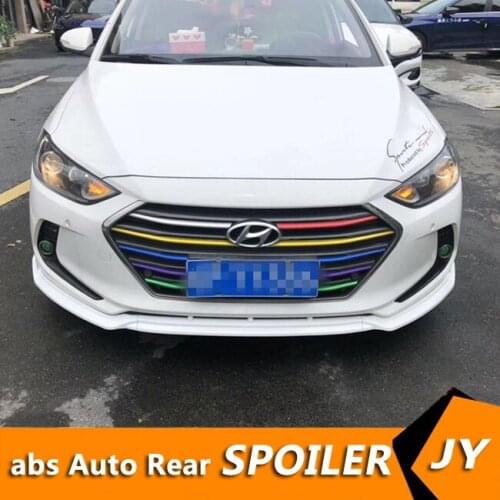 For Hyundai Elantra Body kit spoiler 2016-2018 For Elantra PSKABS Rear lip rear spoiler front Bumper Diffuser Bumpers Protector