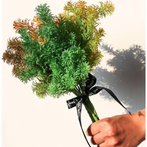 Fresh Moss Grass Bales Ins Wind Indoor Home Living Room Simulation Plant Dining Room Layout Partition Flower Art