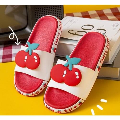 Fruit Slippers Womens Summer Flip-Flop Sandals 2021 Thick-soled Casual House of Sunny Kawaii Home Soft