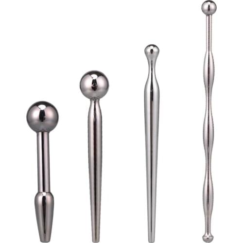 Stainless steel solid urethral plug penis insert metal dilator Solid Urethral Sounding Catheter Penis Urethral sex toy for man