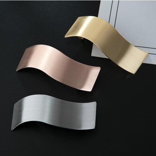 Womens Elegant Curved Hair Barrettes Hair Clips Metal Spring Hair Barrette Ponytail Holders Hair Accessories
