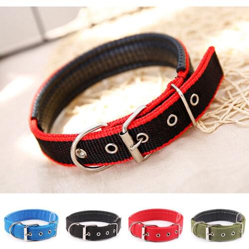 1PC Nylon knitted Small Dog Collar Adjustable Solid Safety Nylon Pet Neck Strap 5 Colors Knitted Fashion Dog Collar Pet Supplies