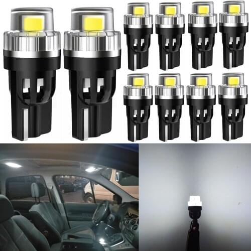 10x LED Canbus T10 W5W Car LED Light Lamp Bulb For Renault Megane 2 3 Duster Logan Clio 2 4 3 Laguna 2 Sandero Scenic 2 trafic