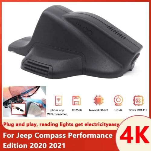 4K Car Wifi DVR Dash Cam Digital Video Recorder APP Control high quality HD 2160P For Jeep Compass Performance Edition 2020 2021