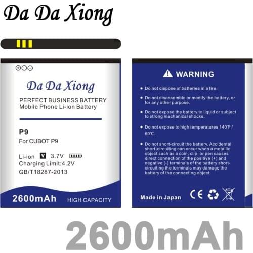 Da Da Xiong 2600mAh CUBOT P9 Battery for CUBOT P9 phone battery