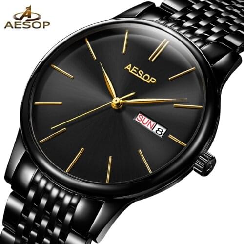 AESOP Watch Men Luxury Brand Business Casual full Steel Mechanical Watch Men Fashion Sapphire Waterproof Wristwatch Montre Homme