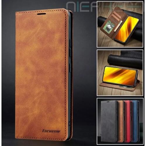 Case For Xiaomi Mi Poco X3 NFC Flip Wallet Magnetic Cover Luxury Leather Poco X3 Strong Card Holder Slots Stand Phone Bags Coque