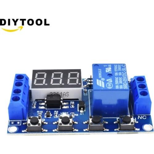 DC 5V 12V 24V LED Digital Time Delay Relay Micro USB Automation Cycle Delay Timer Relay Control Off Switch Timing Delay