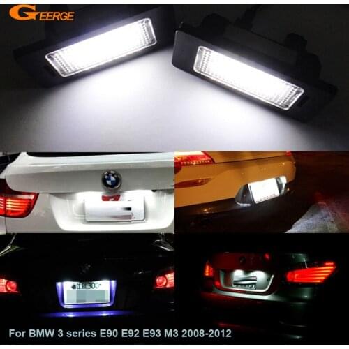 For BMW 3 series E90 E92 E93 M3 2008-2012 Excellent Ultra bright smd Led License plate lamp light No OBC error car Accessories