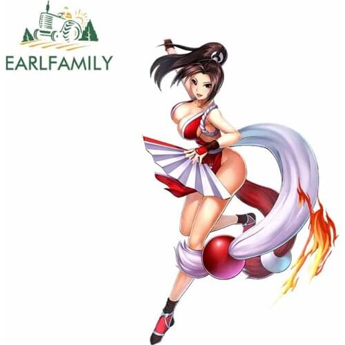 EARLFAMILY 13cm x 8.4cm for Mai Shiranui The King of Fighters Car Stickers and Decal Body for Car Waterproof Personality Sticker